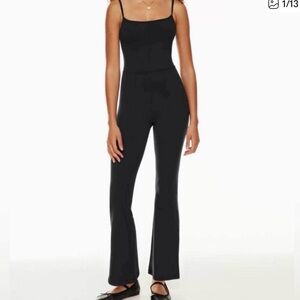 Aritzia Wilfred Black Flare Jumpsuit